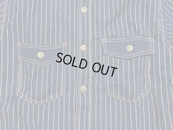 画像5: Eight-G（エイトＧ） “8oz WABASH STRIPE SHORT SLEEVE WORK SHIRT”8SS-19 当店水洗い＆自然乾燥 8SS-19