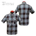 Eight-G(エイトＧ) “コバートブラックチェック半袖ワークシャツ”8SS-20 当店水洗い＆自然乾燥