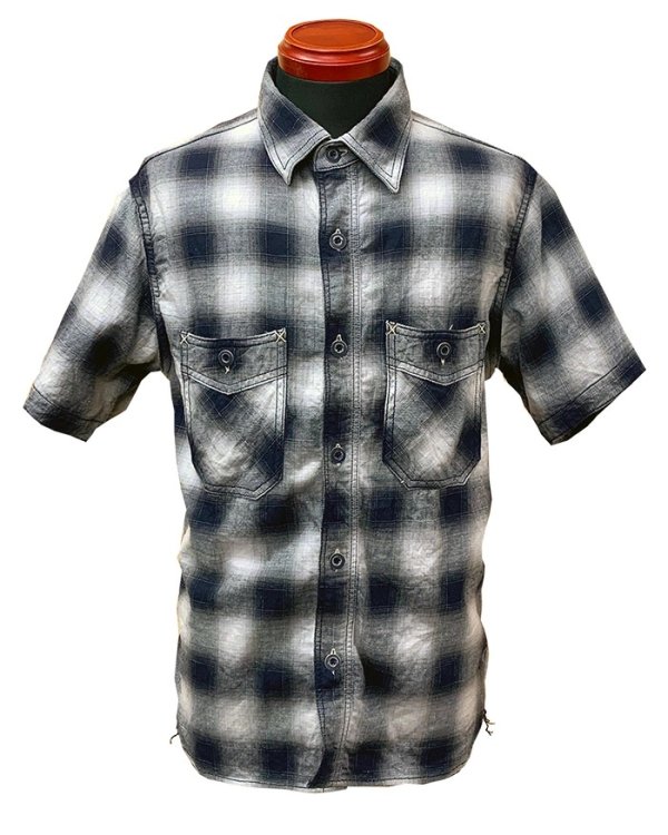 画像2: Eight-G（エイトＧ）“5oz OMBRE CHECK WORK SHIRT”8SS-27 当店水洗い＆自然乾燥 8SS-27-20