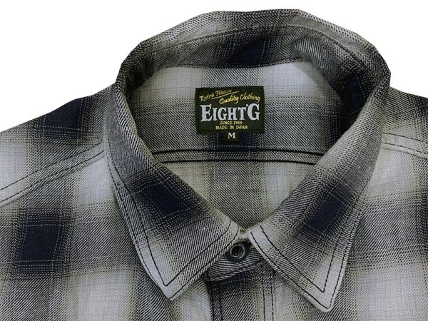 画像4: Eight-G（エイトＧ）“5oz OMBRE CHECK WORK SHIRT”8SS-27 当店水洗い＆自然乾燥 8SS-27-20