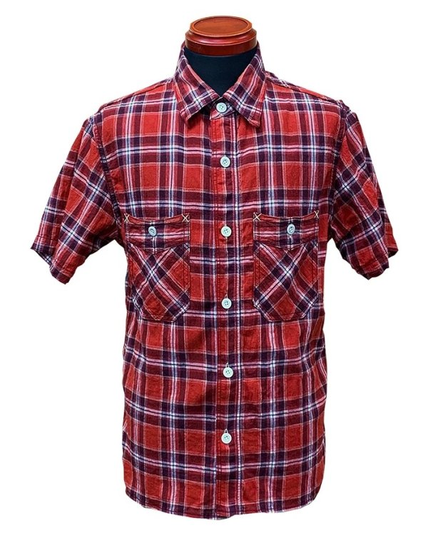 画像2: Eight-G（エイトＧ） “5oz SPECK DYEING CHECK WORK SHIRT”8SS-29 当店水洗い＆自然乾燥 8SS-29-20