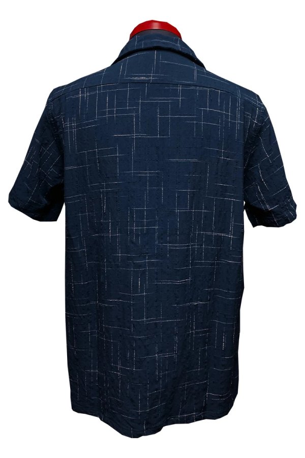 画像3: Eight-G（エイトＧ） HAWAIIAN WORK WEAR"TATE YOKO KASURI HAWAIIAN SHIRT" 8SS-30