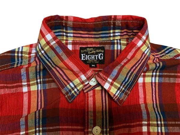 画像4: Eight-G（エイトＧ）“5oz SPECK DYEING CHECK WORK SHIRT”8SS-31 当店水洗い＆自然乾燥 8SS-31