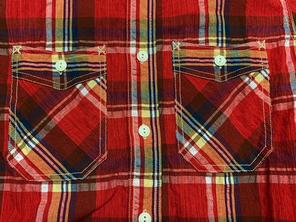 画像5: Eight-G（エイトＧ）“5oz SPECK DYEING CHECK WORK SHIRT”8SS-31 当店水洗い＆自然乾燥 8SS-31