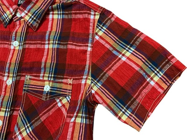 画像6: Eight-G（エイトＧ）“5oz SPECK DYEING CHECK WORK SHIRT”8SS-31 当店水洗い＆自然乾燥 8SS-31