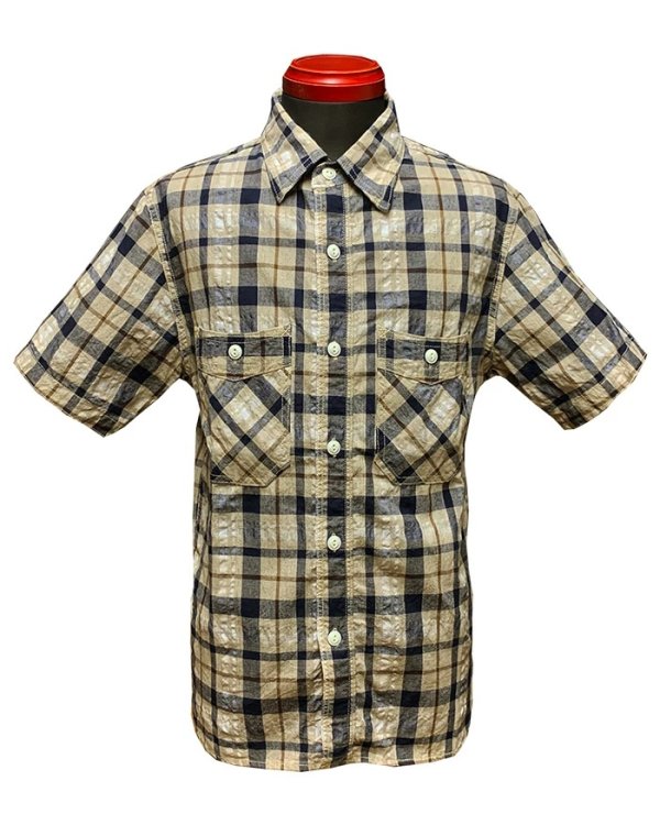画像9: Eight-G（エイトＧ）“5oz SPECK DYEING CHECK WORK SHIRT”8SS-31 当店水洗い＆自然乾燥 8SS-31