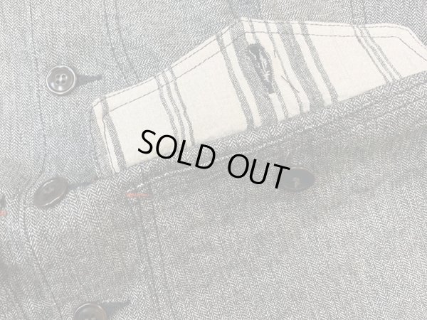 画像9: Eight-G（エイトＧ） “CRAZY WORK VEST” ヘリンボーン&ランダムストライプ・ワークベスト 8VS-09-19SS
