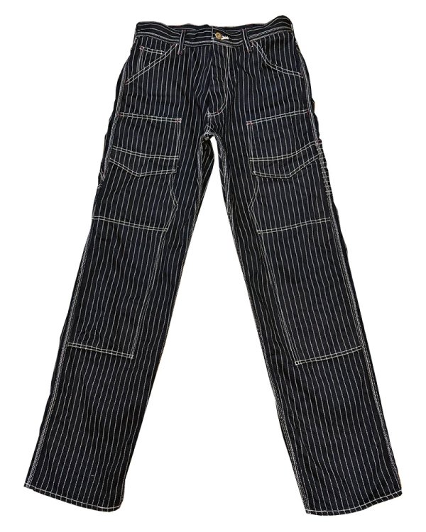 画像2: Eight-G（エイトG） NO：8WK-04 “ダブルニー・ウォバッシュデニムペインターパンツ” 当店水洗い＆自然乾燥