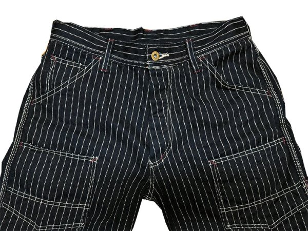 画像4: Eight-G（エイトG） NO：8WK-04 “ダブルニー・ウォバッシュデニムペインターパンツ” 当店水洗い＆自然乾燥