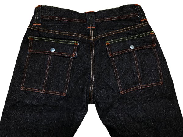 画像7: Eight-G（エイトＧ） Lot 401-02“17oz BLACK DENIM”ナローストレートジーンズ 2020年モデル 当店水洗い＆自然乾燥 401-02－20