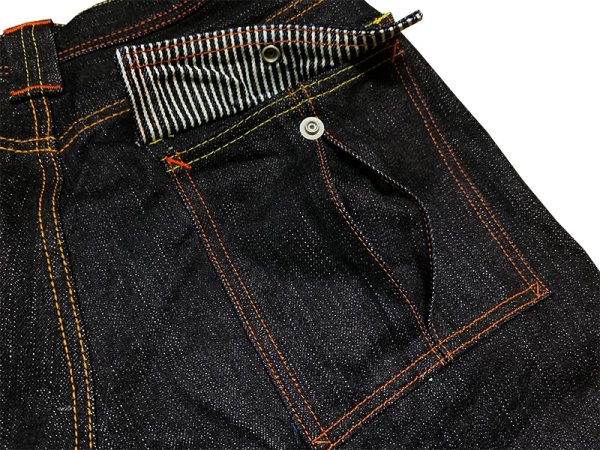 画像8: Eight-G（エイトＧ） Lot 401-02“17oz BLACK DENIM”ナローストレートジーンズ 2020年モデル 当店水洗い＆自然乾燥 401-02－20