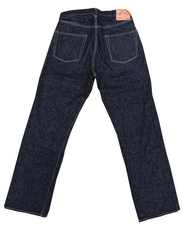 画像2: FULLCOUNT(フルカウント) “0105XX LOOSE STRAIGHT HEAVY OZ” 15.5オンスデニムワンウォッシュ済みバックポケットステッチ無し、赤タブ無しタイプFL-0105XX-19 15.5oz Denim One Wash