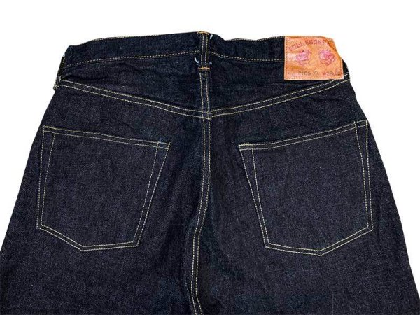 画像4: FULLCOUNT(フルカウント) “0105XX LOOSE STRAIGHT HEAVY OZ” 15.5オンスデニムワンウォッシュ済みバックポケットステッチ無し、赤タブ無しタイプFL-0105XX-19 15.5oz Denim One Wash