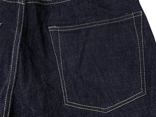 画像5: FULLCOUNT(フルカウント) “0105XX LOOSE STRAIGHT HEAVY OZ” 15.5オンスデニムワンウォッシュ済みバックポケットステッチ無し、赤タブ無しタイプFL-0105XX-19 15.5oz Denim One Wash