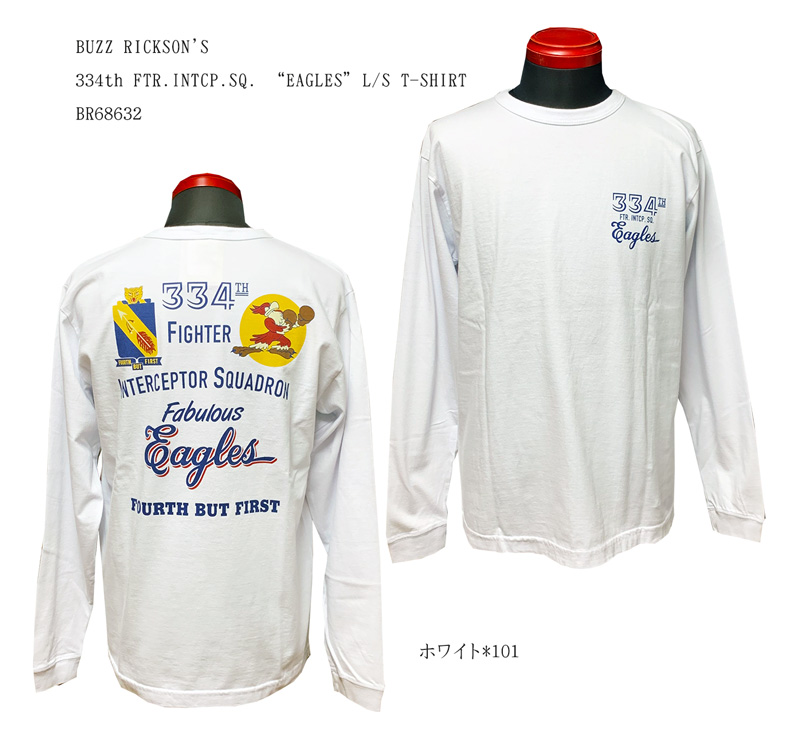 BUZZ RICKSON'S  5th BOMB.GROUP. “BOMBER BARONS”L/S T-SHIRT  BR68634