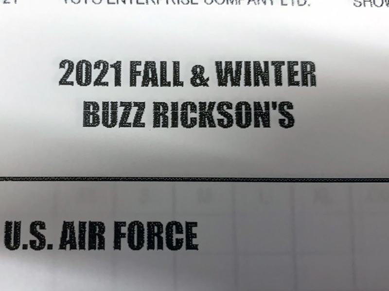 Buzz Rickson'S 2021