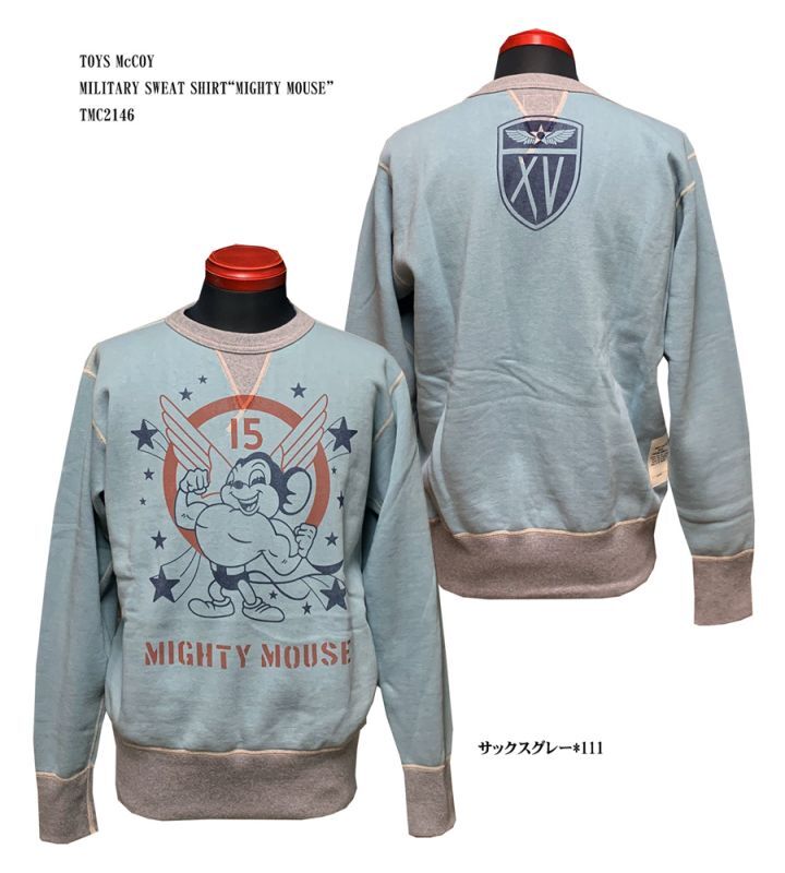  TOYS McCOY  ミリタリースウェットシャツ “MIGHTY MOUSE”TMC2146