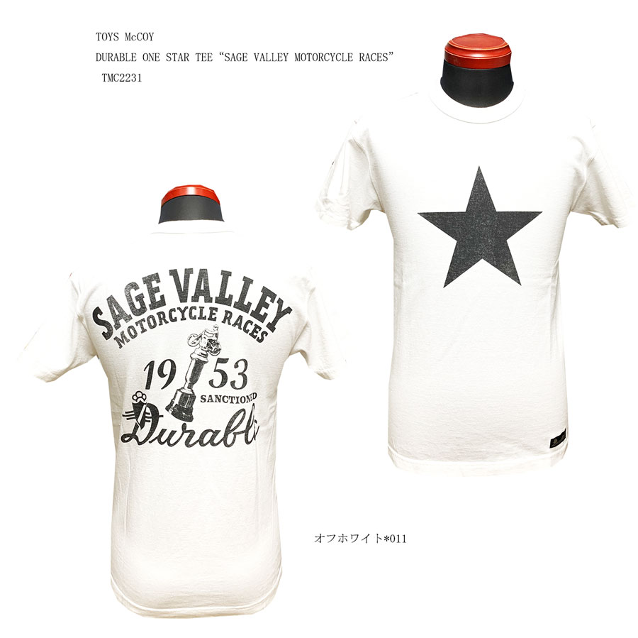 TOYS McCOY TMC2231　DURABLE ONE STAR TEE“SAGE VALLEY MOTORCYCLE RACES” 