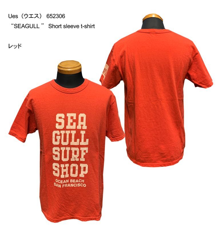 Ues（ウエス） 652306“SEAGULL ” Short sleeve t-shirt