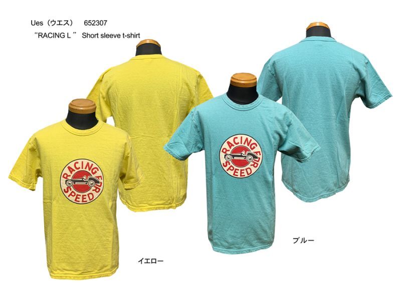 Ues（ウエス） 652307“RACING L ” Short sleeve t-shirt