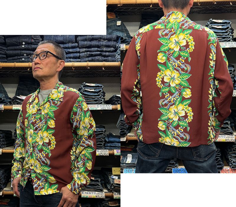 Sun Surf　 Long sleeve　Hawaiian Shirt　“BLESSING GIFT FROM HAWAII” SS29202　5/3