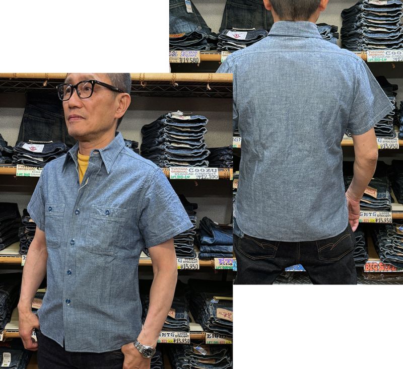 BUZZ RICKSON'S“BLUE CHAMBRAY”半袖ワークシャツ  BR35856