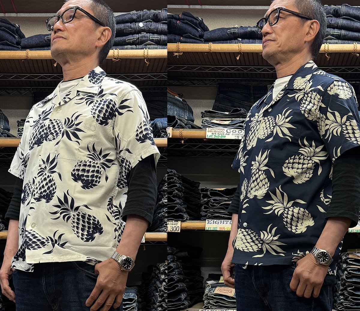 Sun Surf DUKE KAHANAMOKU COTTON HAWAIIAN SHIRT “DUKE'S PINEAPPLE” DK37811