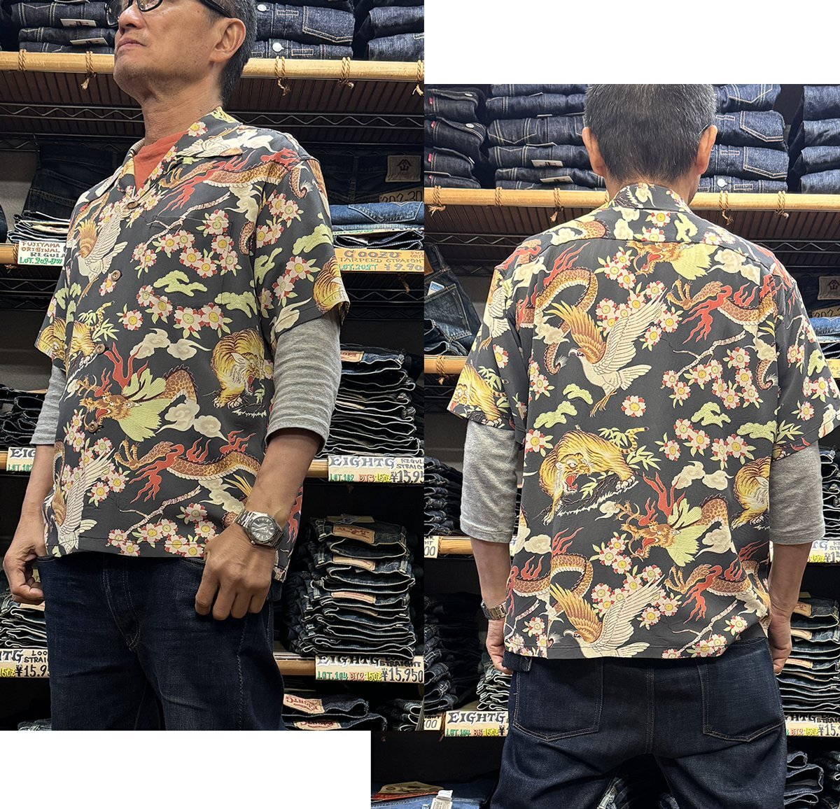 Sun Surf SHROT SLEEVE RAYON HAWAIIAN SHIRT “THE TRIANGULAR FIGHT”SS39414 準備03_ss39414