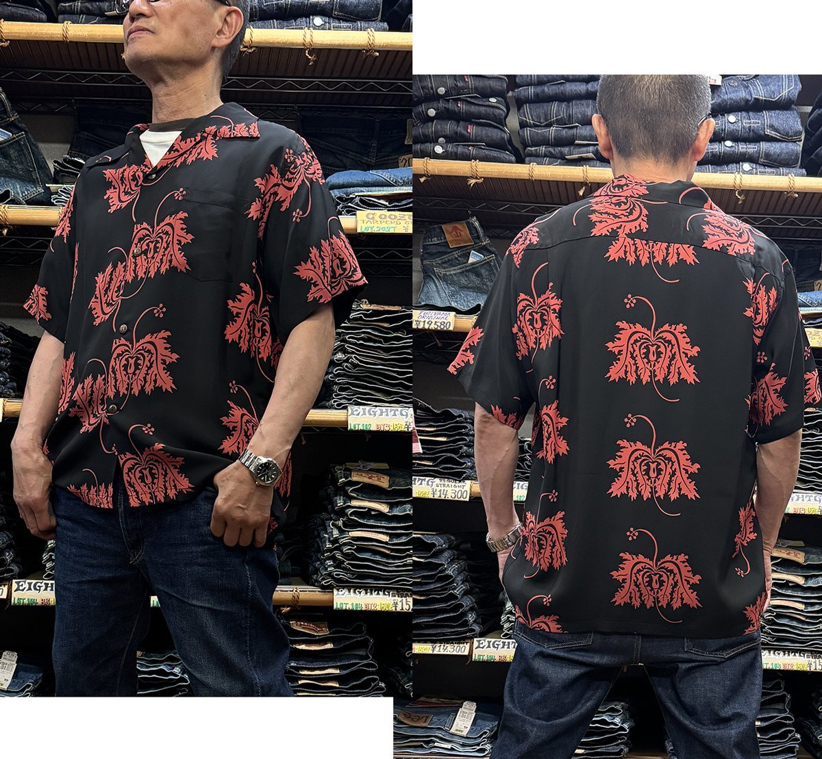 Sun Surf SHROT SLEEVE RAYON HAWAIIAN SHIRT “CORAL HIBISCUS” SS39412 準備10_ss39412