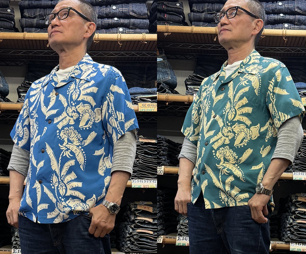 Sun Surf SHROT SLEEVE RAYON HAWAIIAN SHIRT“HONEYSUCKLE” SS39421