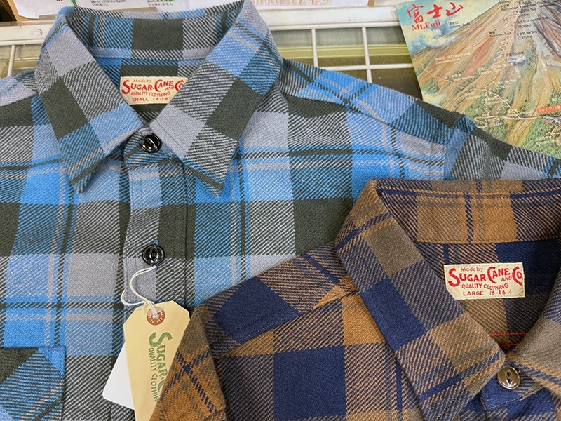 Sugar Cane“Twill Check”L/S WORK SHIRT SC29558