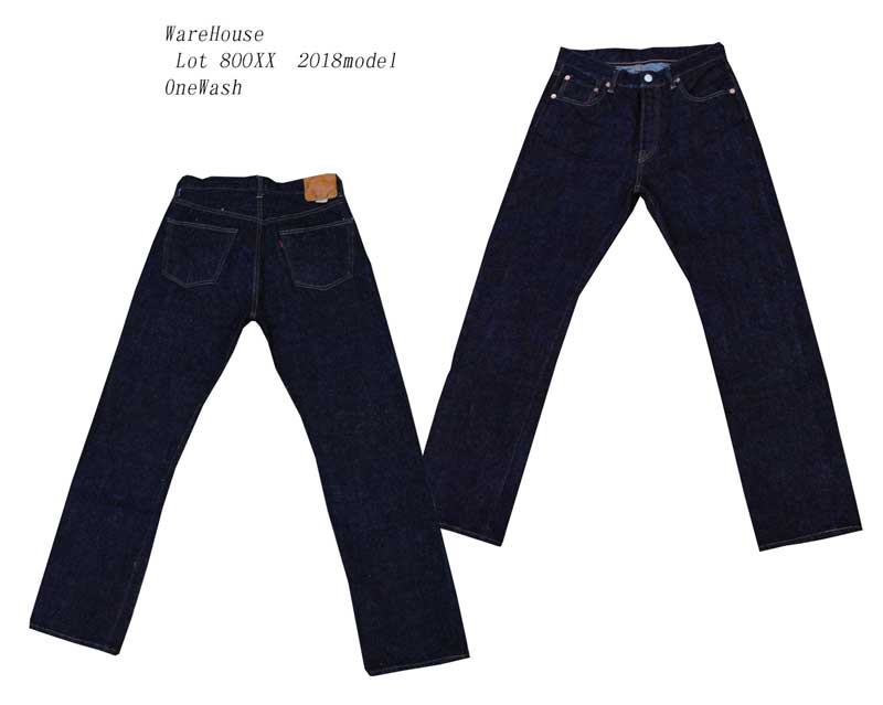 WareHouse(ウェアハウス) Lot 800XX ワンウォッシュ 2018年タイプ Wh-800XX-18