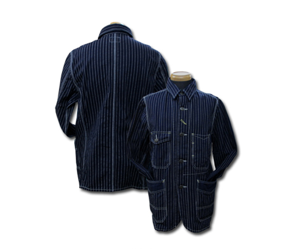 Eight-G(エイトＧ) “ウォバッシュストライプカバーオール”NO：8JK-02 - Gパン屋のJeans Shop FUJIYAMA