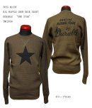 画像:  TOYS McCOY BIG WAFFLE CREW NECK SHIRT    DURABLE“ONE STAR” TMC2056