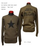 画像:  TOYS McCOY BIG WAFFLE CREW NECK SHIRT    DURABLE“ONE STAR” TMC2056