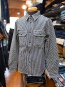 画像: EIGHT-G  13.5oz HICKORY STRIPE WORK SHIRT  8LS-74 