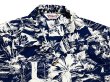 画像4: Eight-G（エイトＧ） "DOBBY INDIGO DISCHARGE HAWAIIAN SHIRT"半袖 アロハシャツ 8AS-07