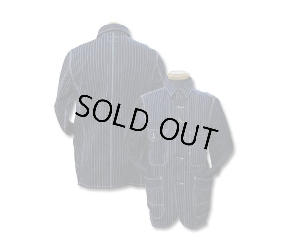 画像1: Eight-G（エイトＧ） "ウォバッシュストライプカバーオール"NO：8JK-02