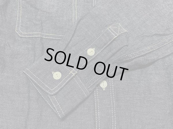 画像7: Eight-G（エイトＧ）"SHAMBRAY WORK SHIRT" 2022年生産タイプ 8LS-02-22SS