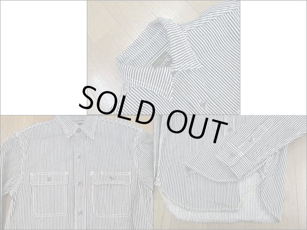 画像2: Eight-G（エイトＧ） “ヒッコリーデニム・ワークシャツ” 8LS-18-13AW