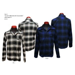 画像: Eight-G（エイトＧ） “9oz HEAVY OMBRE CHECK OPEN COLLAR SHIRTS” 2021年生産タイプ 8LS-58-21AW