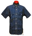 画像2: Eight-G（エイトＧ） “8oz WABASH STRIPE SHORT SLEEVE WORK SHIRT”8SS-19 当店水洗い＆自然乾燥 8SS-19