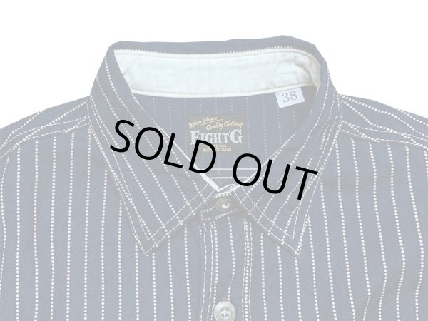 画像4: Eight-G（エイトＧ） “8oz WABASH STRIPE SHORT SLEEVE WORK SHIRT”8SS-19 当店水洗い＆自然乾燥 8SS-19