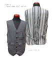 画像1: Eight-G（エイトＧ） “CRAZY WORK VEST” ヘリンボーン&ランダムストライプ・ワークベスト 8VS-09-19SS
