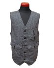 画像2: Eight-G（エイトＧ） “CRAZY WORK VEST” ヘリンボーン&ランダムストライプ・ワークベスト 8VS-09-19SS