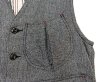 画像7: Eight-G（エイトＧ） “CRAZY WORK VEST” ヘリンボーン&ランダムストライプ・ワークベスト 8VS-09-19SS