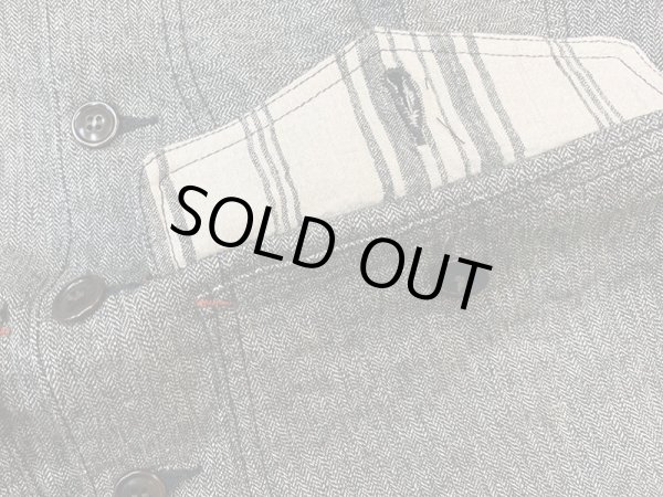 画像9: Eight-G（エイトＧ） “CRAZY WORK VEST” ヘリンボーン&ランダムストライプ・ワークベスト 8VS-09-19SS