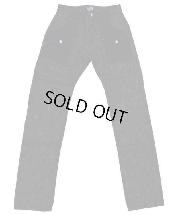 画像2: Eight-G（エイトＧ） "BLACK COMBINATION BUSH PANTS" BIGサイズ 当店水洗い＆自然乾燥