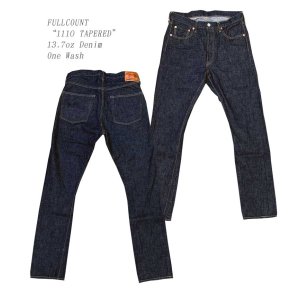 画像: FULLCOUNT(フルカウント) “1110 TAPERED”13.7オンスデニム メーカーワンウォッシュ済み バックポケットステッチ無し、赤タブ無しタイプ FL-1110-19 13.7oz Denim　One Wash