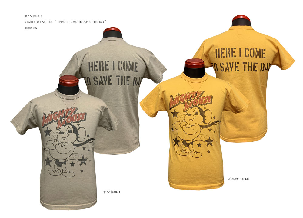 画像: TOYS McCOY  TMC2206   MIGHTY MOUSE TEE“ HERE I COME TO SAVE THE DAY” 